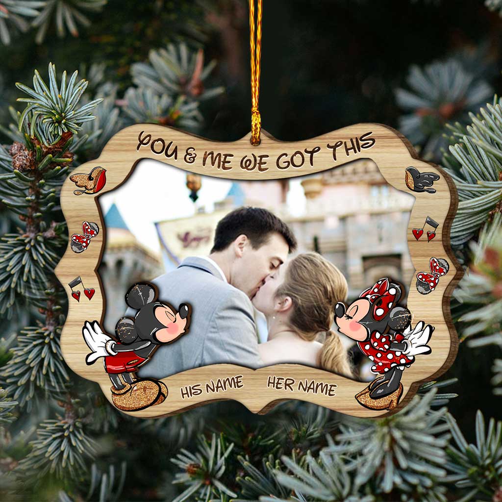 You And Me We Got This - Personalized Christmas Mouse Layered Wood Ornament