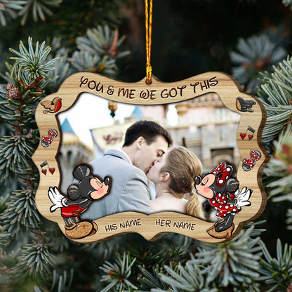 You And Me We Got This - Personalized Christmas Mouse Layered Wood Ornament