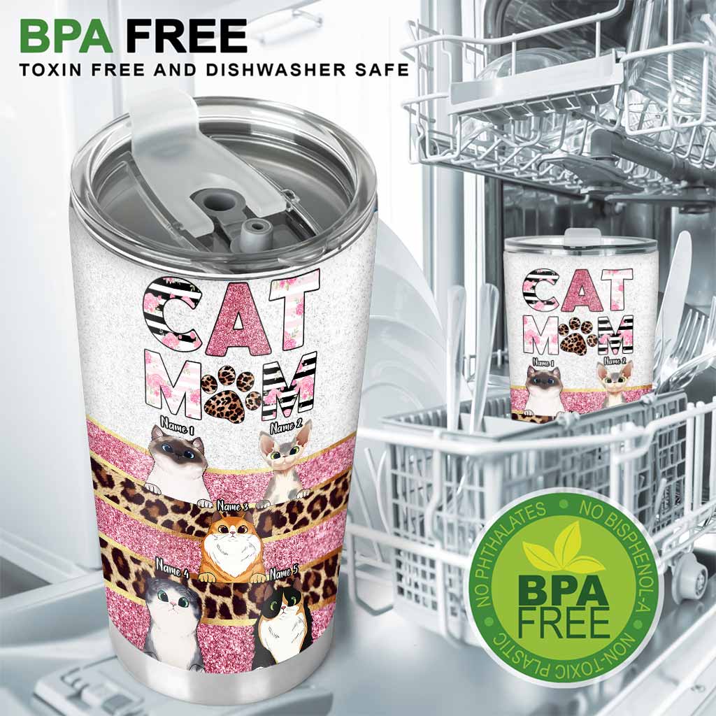 Cat Mom - Personalized Tumbler