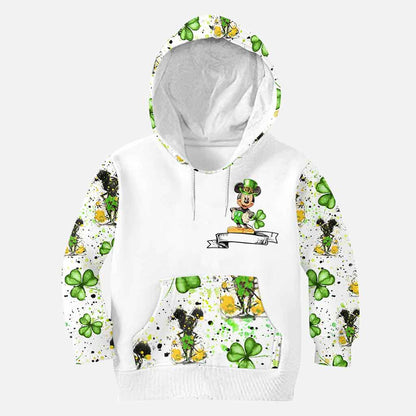 One Lucky Mouse Ears - Personalized Patrick's Day Hoodie and Leggings