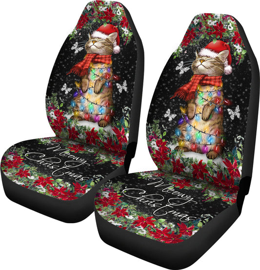 Meowy Christmas Cat Seat Covers 0622