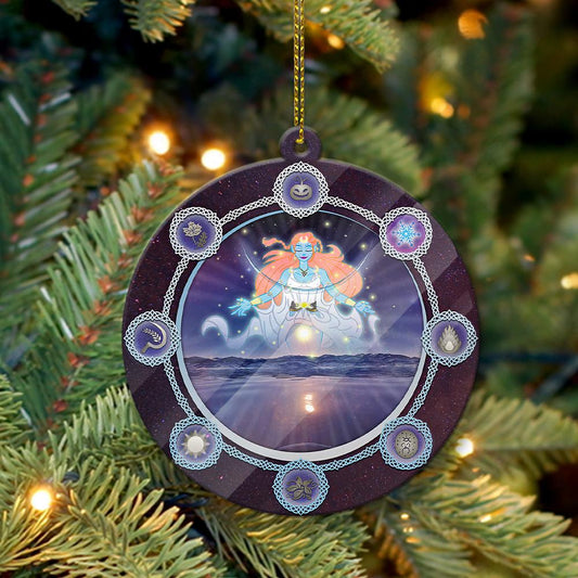 Winter Solstice - Witch Ornament (Printed On Both Sides) 1022