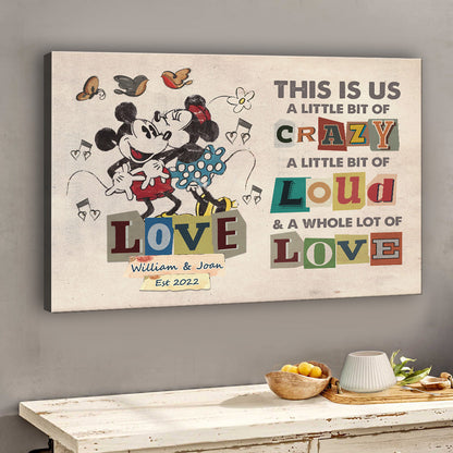 This Is Us - Personalized Couple Mouse Canvas And Poster