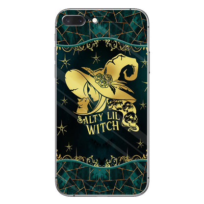 Salty Lil Witch Personalized Gold Green Printed Pattern Phone Case