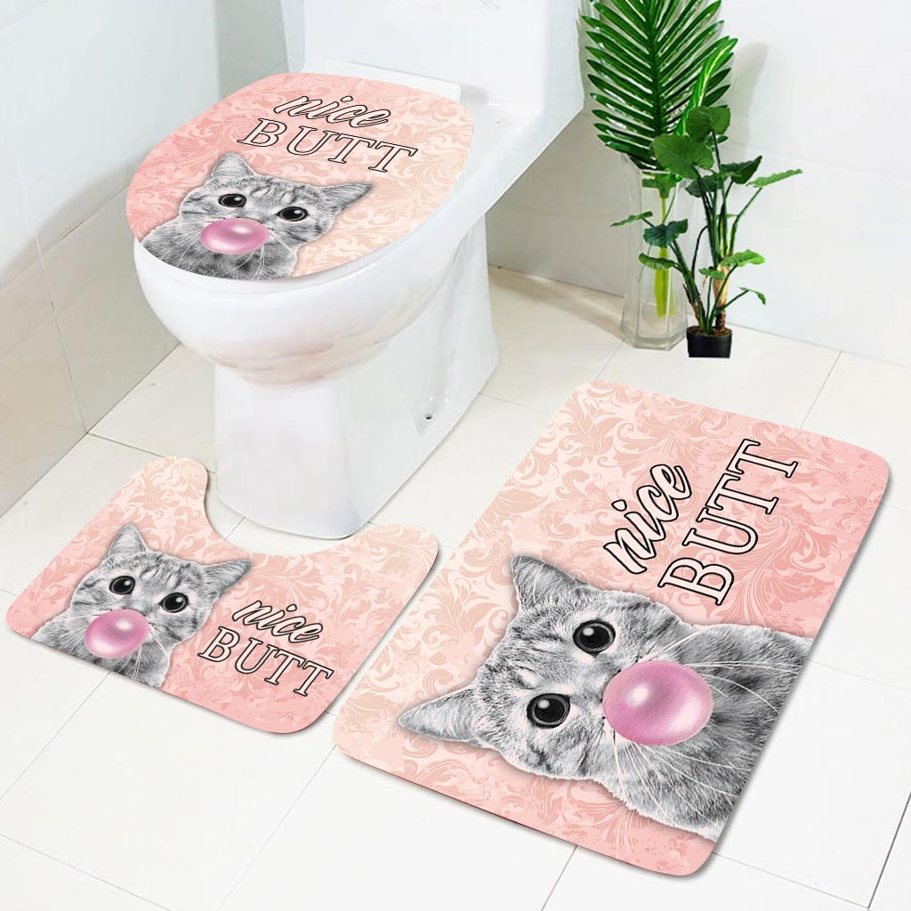 Nice Butt - Cat 3 Pieces Bathroom Mats Set