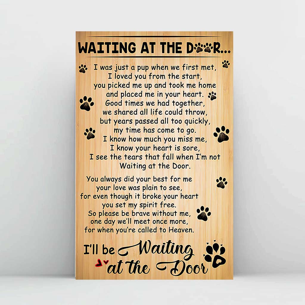 Waiting At The Door - Dog Poster 0921