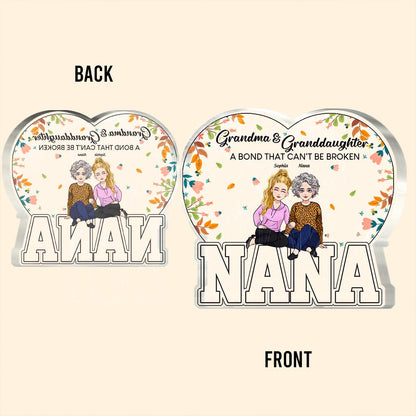 Grandma And Granddaughter - Personalized Mother's Day Grandma Custom Shaped Acrylic Plaque