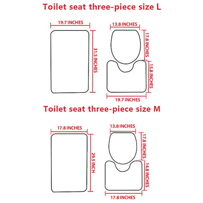 Nice Butt - 3 Pieces Bathroom Mats Set