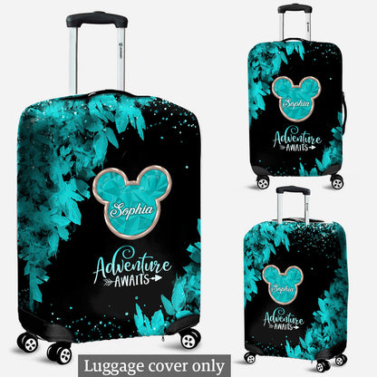 Adventure Awaits - Personalized Mouse Luggage Cover