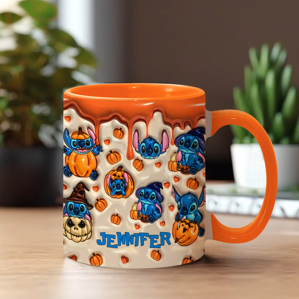 Ohana Orange Halloween Vibe - Personalized Ohana Accent Mug