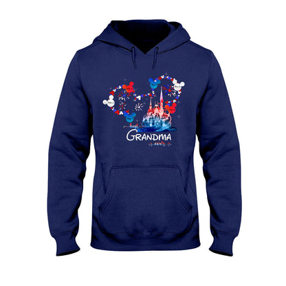 Best Grandma Ever - Personalized Independence Day Mouse T-shirt and Hoodie