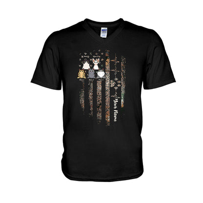 Love My Cats - Personalized Independence Day Cat T-shirt and Hoodie