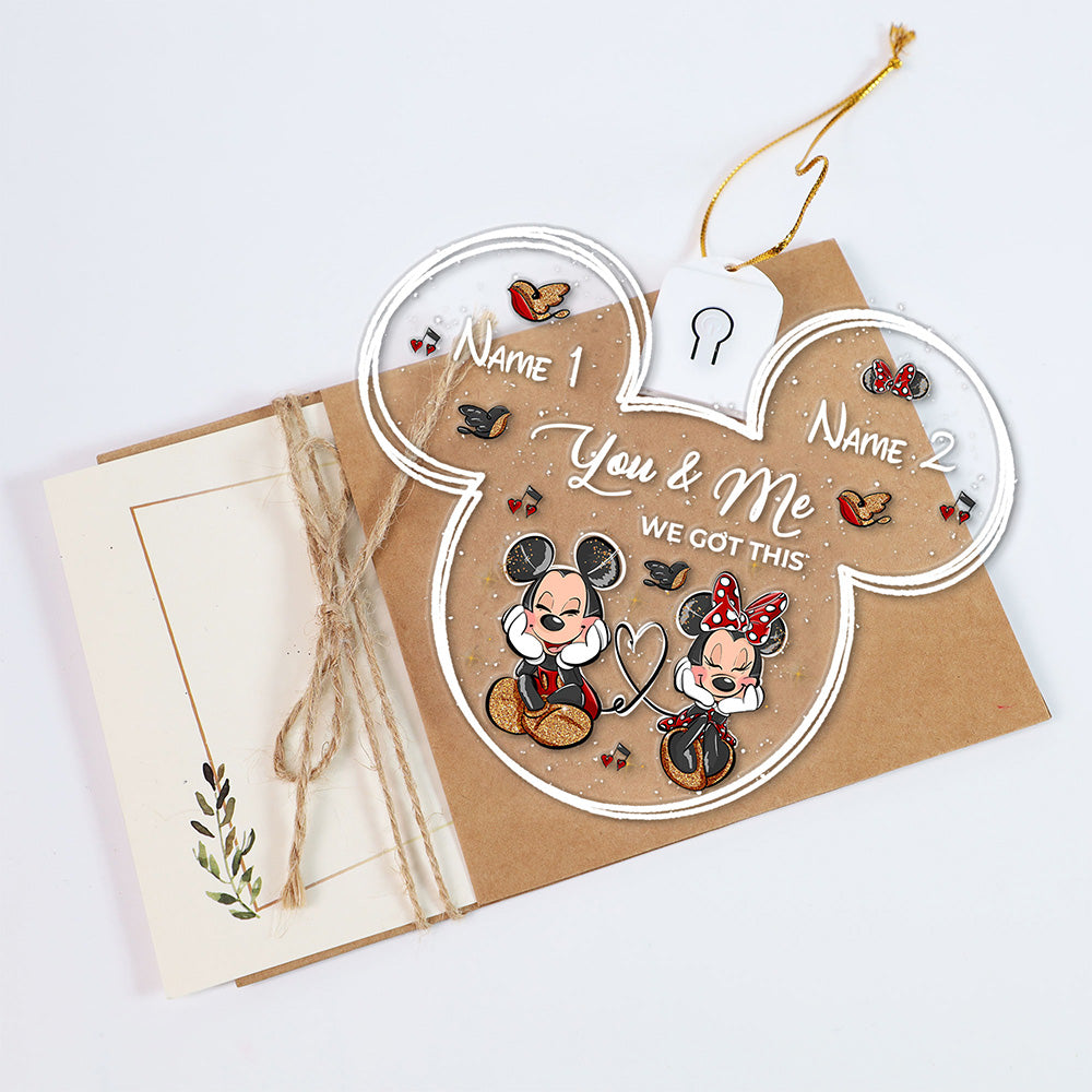 You And Me We Got This - Personalized Christmas Mouse Shaped Led Acrylic Ornament
