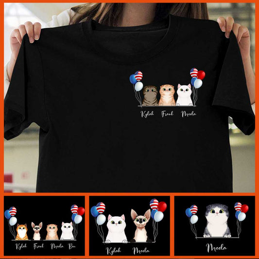 Life Is Better With Cats - Personalized Independence Day T-shirt and Hoodie