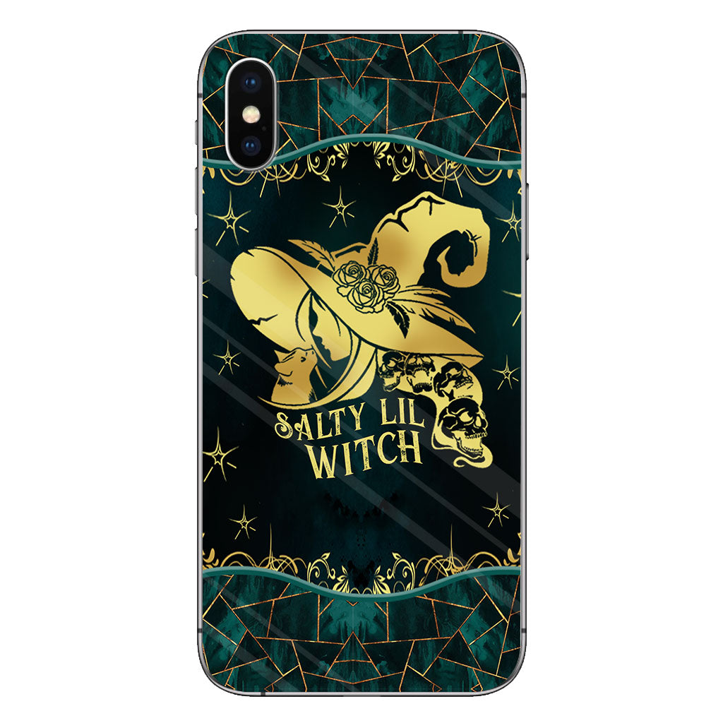 Salty Lil Witch Personalized Gold Green Printed Pattern Phone Case
