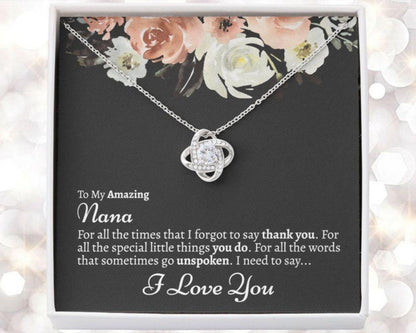 Nana From Grandkids Gift For Nana From Granddaughter Best Nana Ever - Grandma Love Knot Necklace 0921