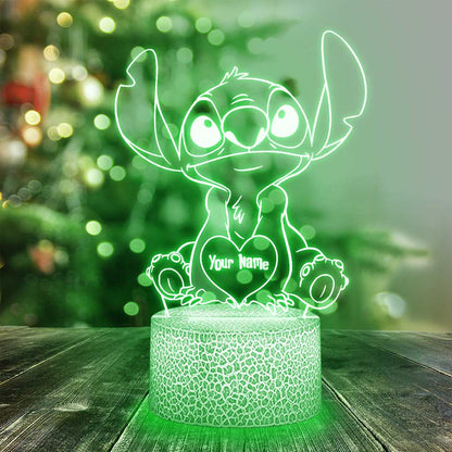 Ohana Means Family - Personalized Shaped Plaque Light Base