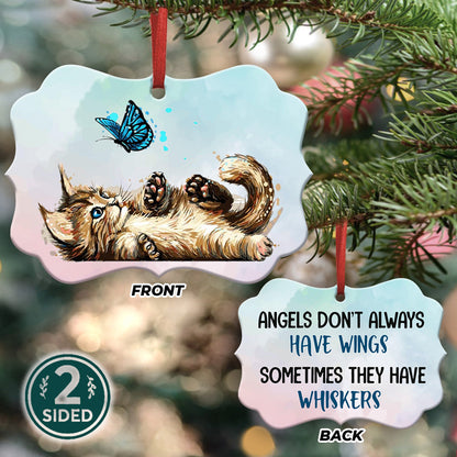 Kitty Whisper Angels Don’t Always Have Wings - Cat Ornament (Printed On Both Sides) 1022