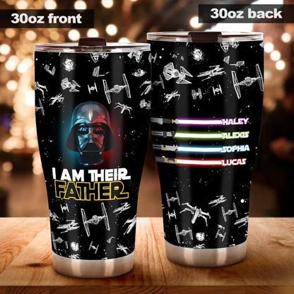 I Am Their Father - Personalized Father's Day The Force Tumbler