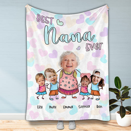 Best Grandma Ever - Personalized Mother's Day Grandma Blanket