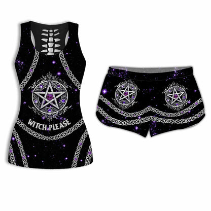 Witch Please - Hollow Tank Top and Women Shorts