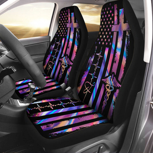 Hologram Nurse Independence Day Nurse Seat Covers 0622