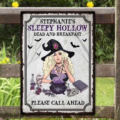 Sleepy Hollow - Personalized Witch Rectangle Metal Sign