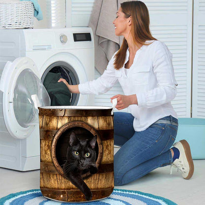 Black Cat Cat Storage Basket 0622
