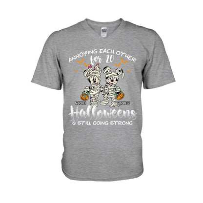 Annoying Each Other - Personalized Halloween Mouse T-shirt and Hoodie