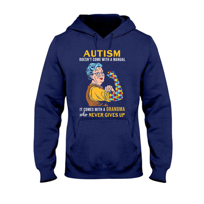 Never Give Up Autism Awareness T-shirt and Hoodie 112021