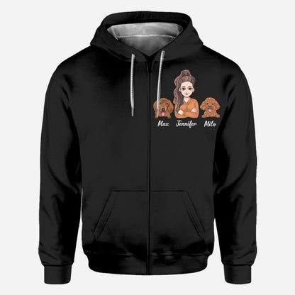 Life Is Better - Personalized Mother's Day Dog All Over T-shirt and Hoodie