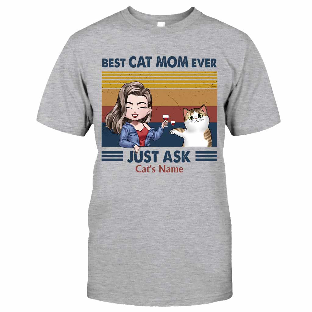 Best Cat Mom Ever - Personalized Cat T-shirt and Hoodie