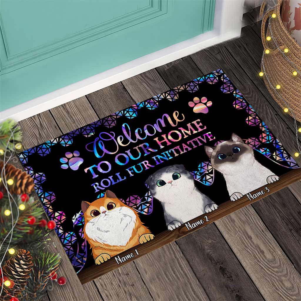Welcome Home - Personalized Cat Doormat