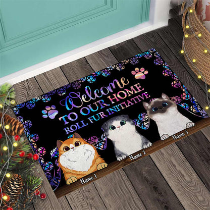 Welcome Home - Personalized Cat Doormat