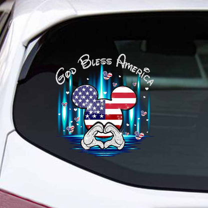 God Bless America - Independence Day Mouse Decal Full