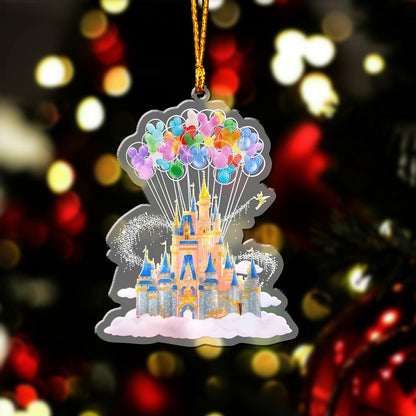Magic Castle - Christmas Mouse Transparent Ornament