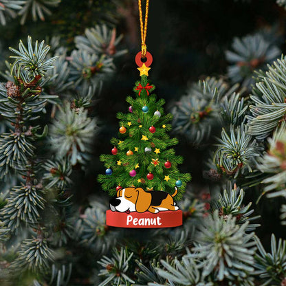 Love My Dog - Personalized Christmas Dog Transparent Ornament