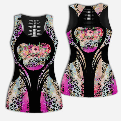 Pink Agate Sweet Mouse Ears - Hollow Tank Top and Leggings