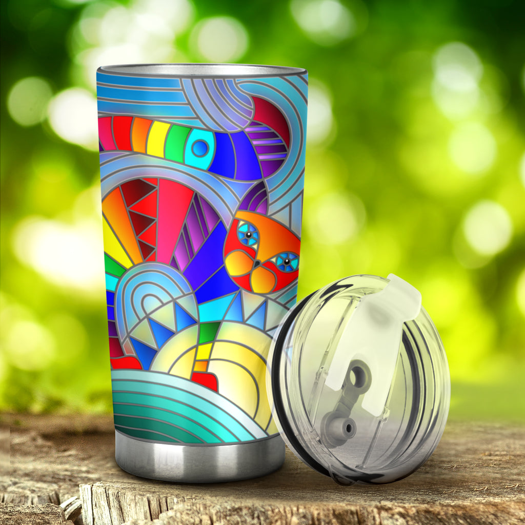 Cat Glass Art Cat Tumbler 0622