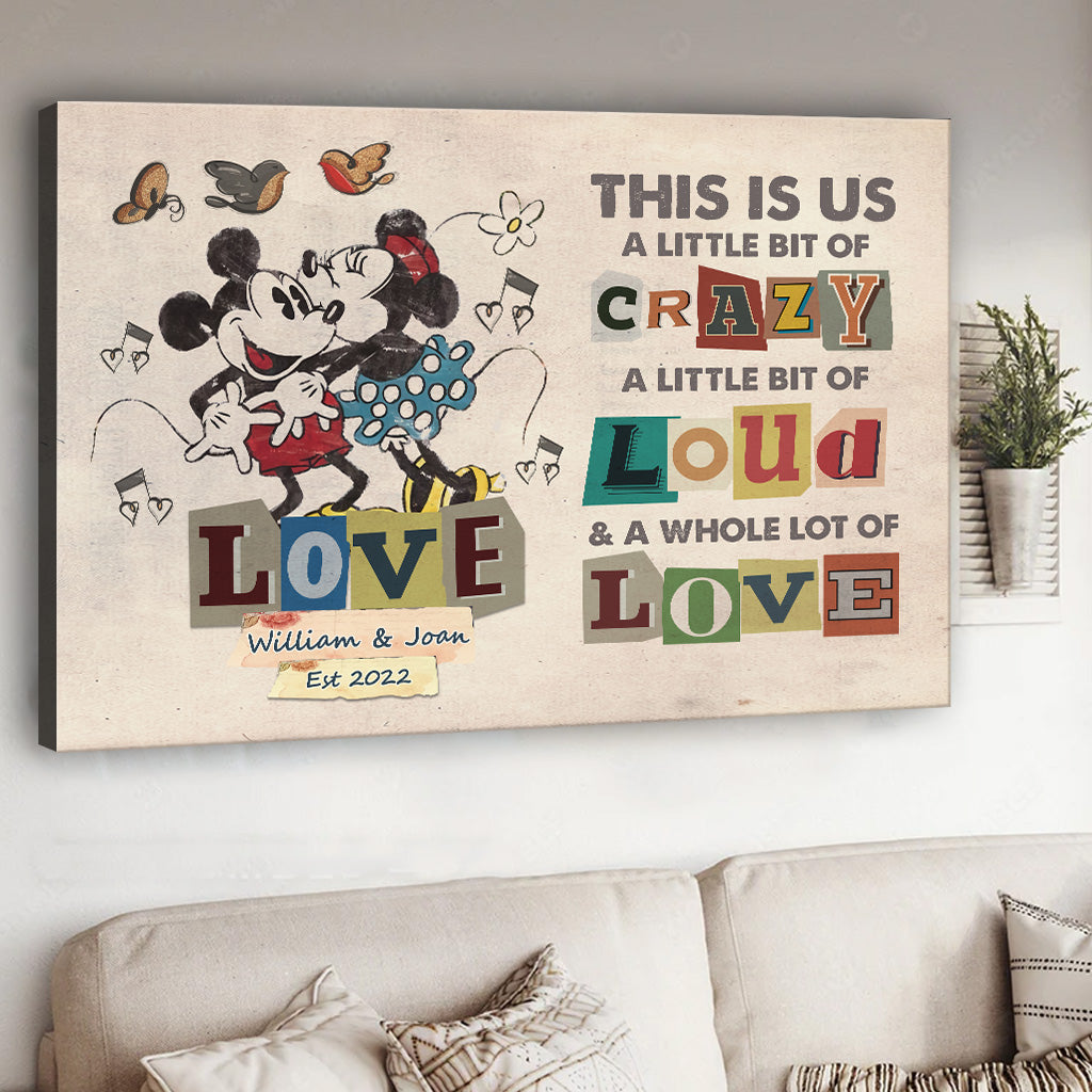This Is Us - Personalized Couple Mouse Canvas And Poster