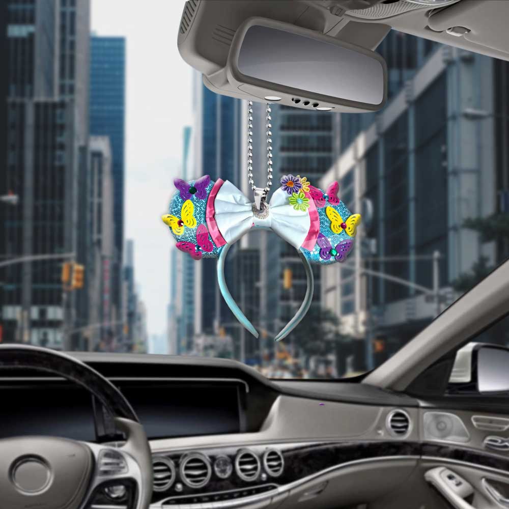 Springtime Mouse Ears - Car ornament (Printed On Both Sides)