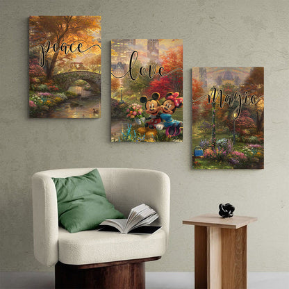 Peace Love Magic - Fall Mouse Poster & Canvas Set