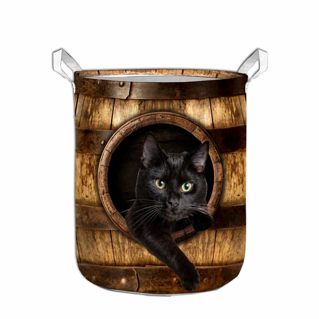 Black Cat Cat Storage Basket 0622
