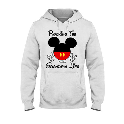 Rocking The Grandma Life - Personalized Mother's Day Mouse T-shirt and Hoodie