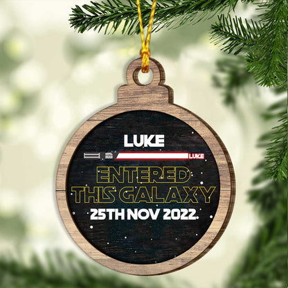 Entered This Galaxy - Personalized Christmas The Force Layered Wood Ornament