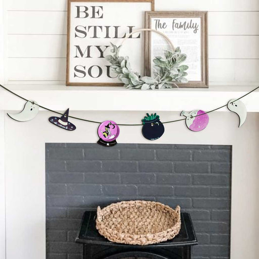 Witchy Purple - Halloween Witch 6 Pieces Garland