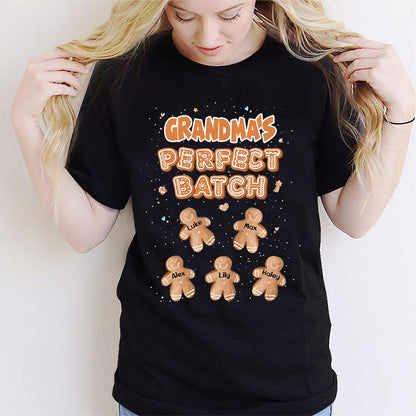 Grandma’s Perfect Batch - Personalized Christmas Grandma T-shirt and Hoodie