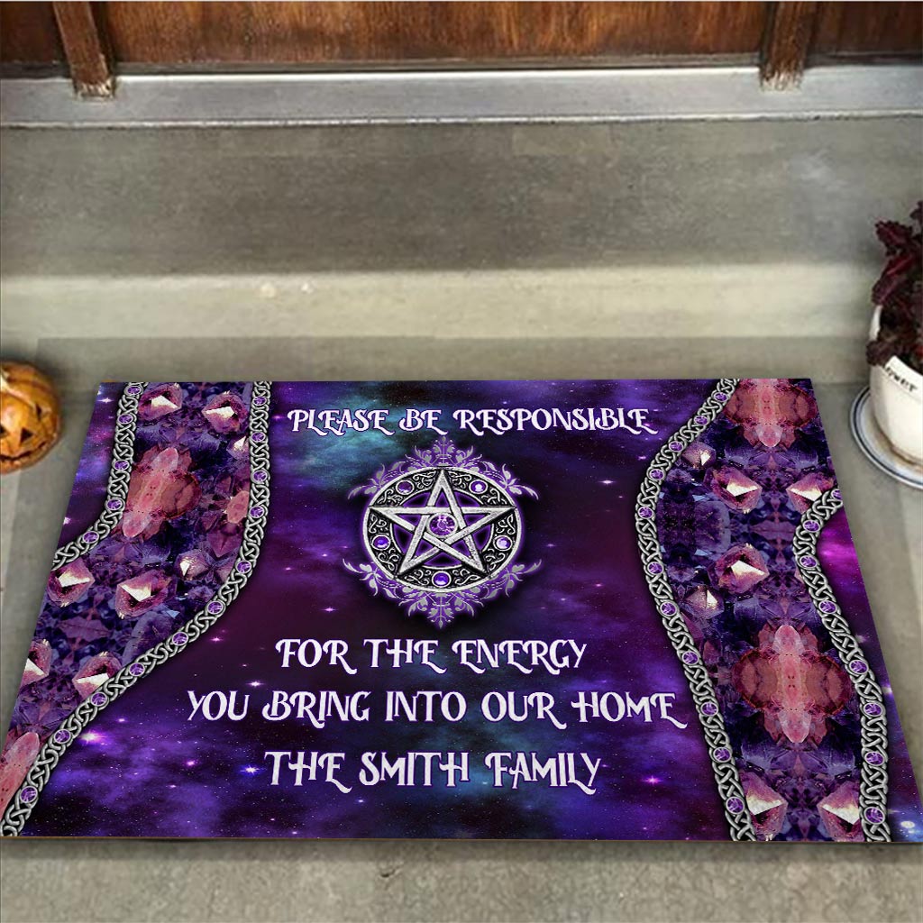 Please Be Responsible - Personalized Witch Doormat