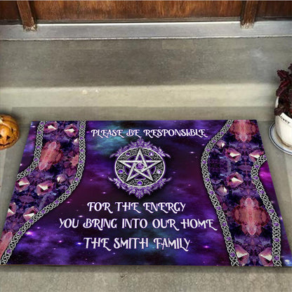 Please Be Responsible - Personalized Witch Doormat