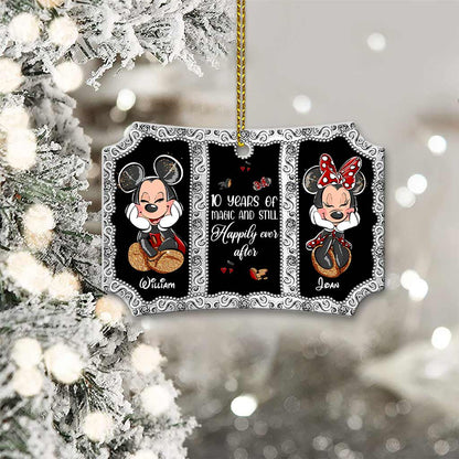 You And Me We Got This - Personalized Christmas Mouse Scalloped Aluminium Ornament (Printed On Both Sides)